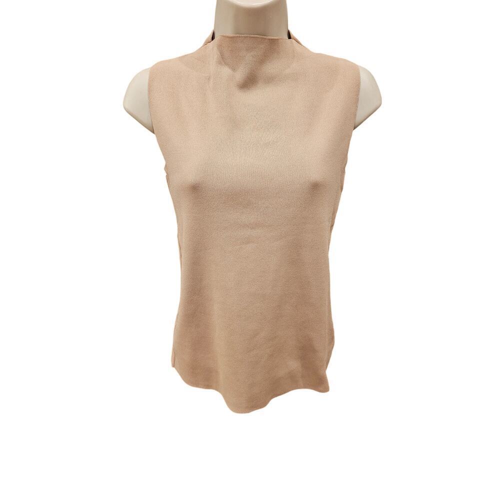 Haniela Funnel Neck Knit Top 4 neutral beige minimalist career business casual